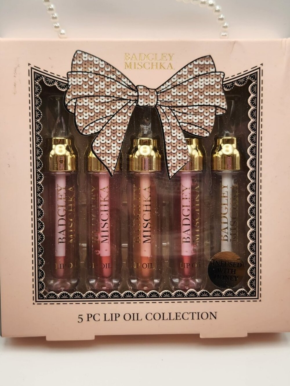 Badgley Mischka five piece lip oil collection NIP